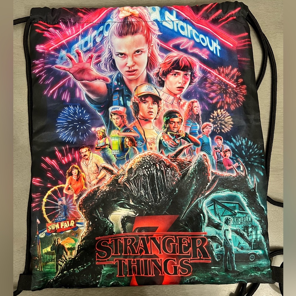 Stranger Things Drawstring Backpack - Multicolor - image 1